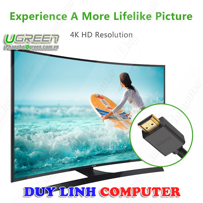 Cáp HDMI 5m vuông góc (lên) Ugreen 10123 chính hãng - 3