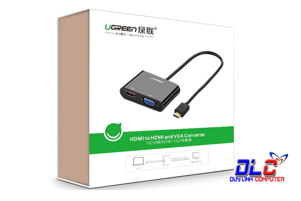 Cáp HDMI To HDMI/VGA + Audio 3.5mm Ugreen 40744 (Nguồn Micro USB 5V) - 5