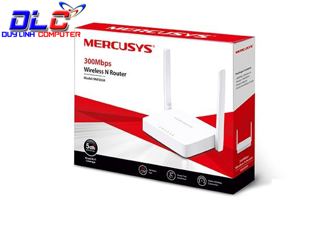 Bộ phát Wifi 2 rầu Mercusys NW305R hỗ trợ tốc độ truyền 300Mbps