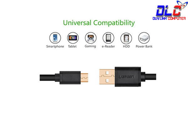 Cáp Micro USB To USB 2.0 Dài 2M Ugreen 10838 Mạ Vàng