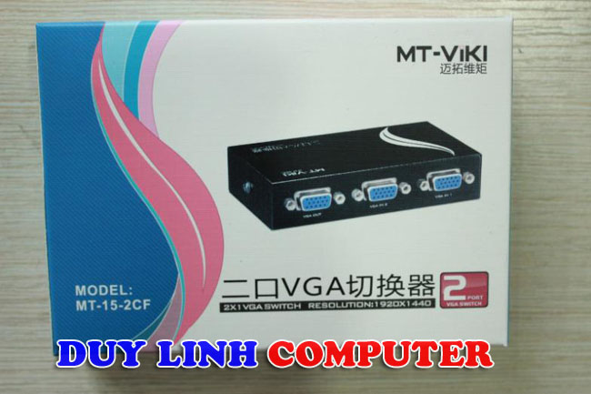 Bộ chia VGA 2 ra 1 hoặc 1 ra 2 chính hãng Viki MT-15-2CF.