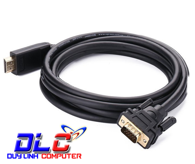 Cáp chuyển đổi HDMI to VGA dài 2m hỗ trợ nguồn Ugreen UG-30450