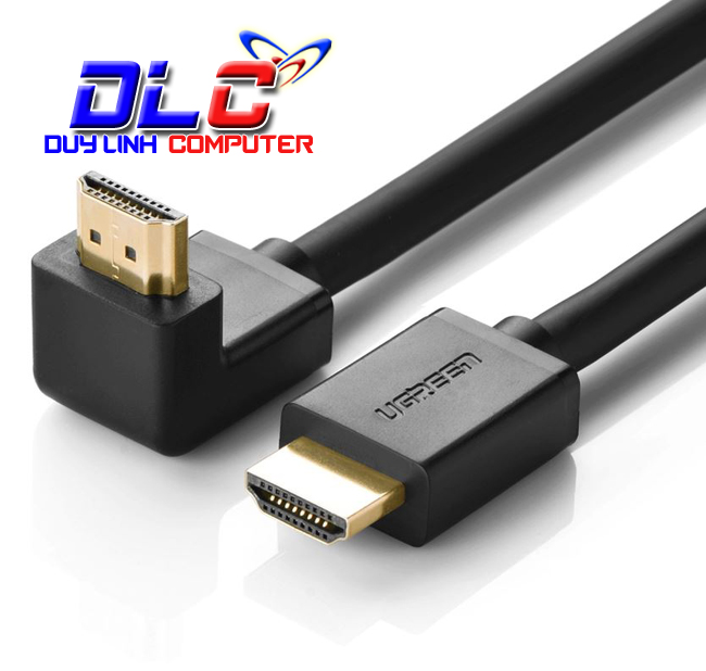 Cáp HDMI to HDMI dài 1m bẻ xuống góc vuông 90 độ Ugreen 10172