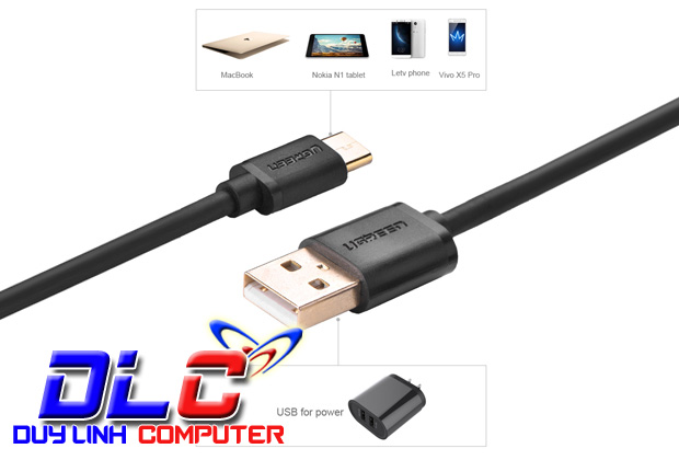 Cáp USB 3.1 Type-C to USB 2.0 dài 0,5M chính hãng Ugreen 30158