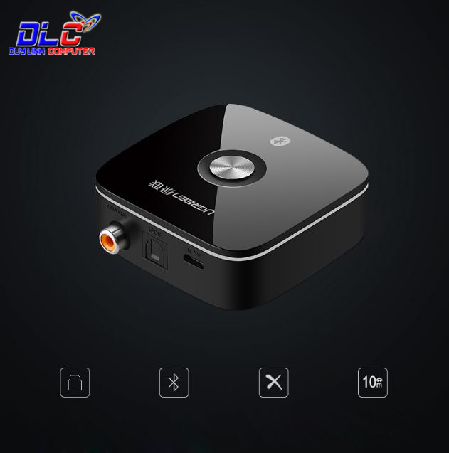 Bộ nhận Bluetooth 4.2 Ugreen 40855 chính hãng hỗ trợ Optical + Coaxial