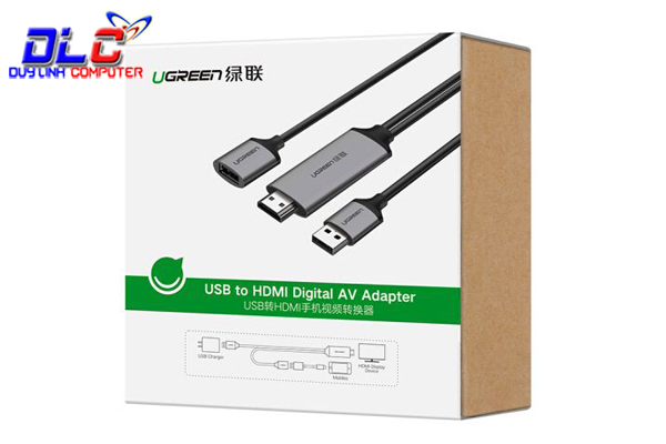 Cáp chuyển tín hiệu từ điện thoại ra tivi HDMI Ugreen 50291 dài 1.5m cao cấp