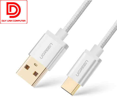 Cáp sạc USB 2.0 to Type C dài 1,5m Ugreen 20813 bọc nylon cao cấp