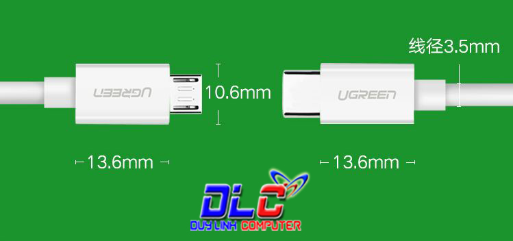 Cáp USB Type-C to Micro USB dài 1.5m Ugreen 40419 chính hãng