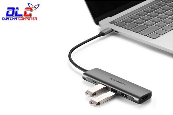 Cáp USB Type C to HDMI, Hub USB 3.0 cao cấp Ugreen 50209