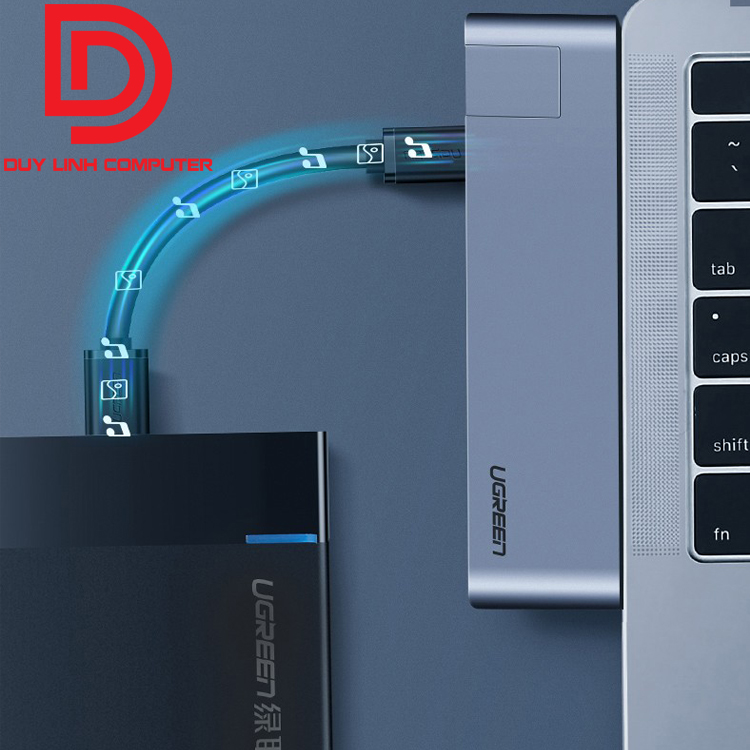 Cáp chuyển USB Type C to HDMI, Lan, USB 3.0, hỗ trợ sạc USB C Ugreen 50984 cao cấp