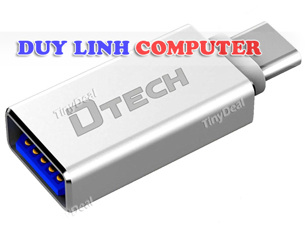 Cáp chuyển đổi USB Type C  to USB 3.0 (đầu âm) chính hãng DTECH