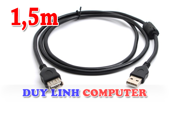 Dây nối dài USB 1,5m đen