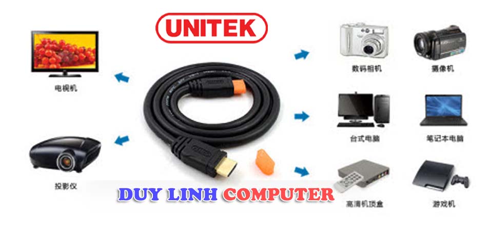 Cáp HDMI chính hãng Unitek Y-C137 dài 1.5m