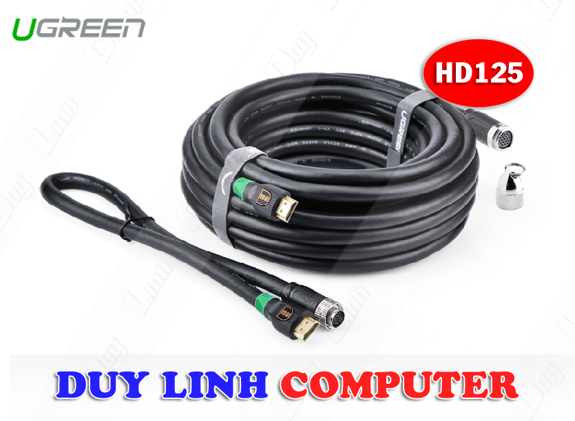 Cáp nối HDMI 20m UGREEN HD125 -10290 - giải pháp hoàn hảo đi ngầm cáp cho công trình , dự án của bạn