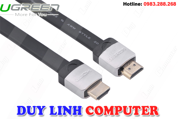 Cáp HDMI 3M dẹt chính hãng Ugreen UG-10262 hỗ trợ 3D 4K