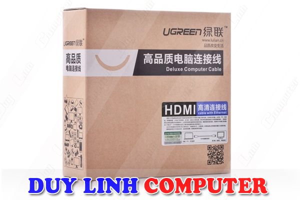 Cáp HDMI 10M dẹt Chính hãng Ugreen UG-10256 bện nylon hỗ trợ 3D, 4K