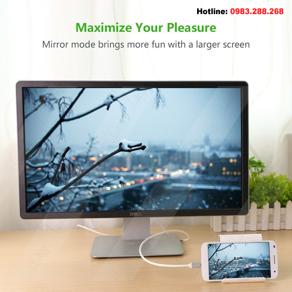 Cáp Micro HDMI to HDMI 2M Trắng chính hãng Ugreen 10144