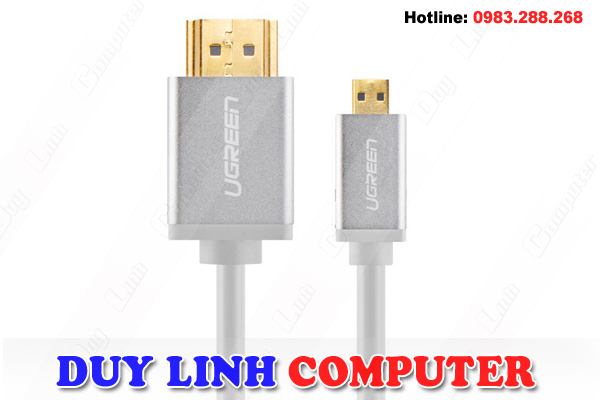 Cáp Micro HDMI to HDMI 3M Trắng chính hãng Ugreen 10145