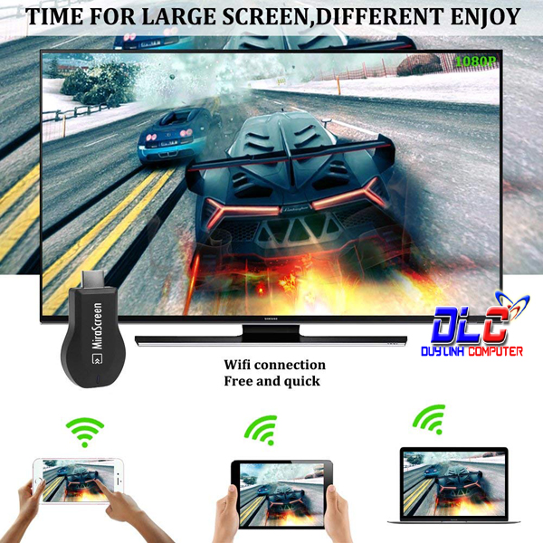 HDMI Không Dây MiraScreen Dongle 1080p Hỗ trợ Hầu Hết Smartphone