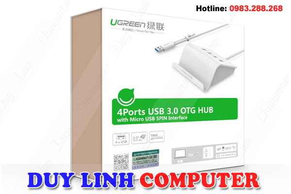 Bộ Chia USB 3.0 4 cổng + OTG Chính hãng Ugreen UG-20280