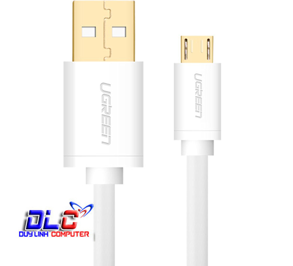Cáp USB 2.0 AM to Micro USB 1M UGREEN US125 UG-10848 (trắng)	