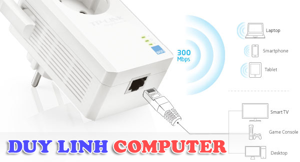 Bộ mở rộng tiếp sóng wifi Tp-Link TL-WA860RE 300Mb - cho dòng AC đi qua