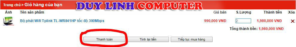 Hướng dẫn ĐẶT MUA trên Website Duylinhcomputer.Com 2 Hướng dẫn ĐẶT MUA trên Website Duylinhcomputer