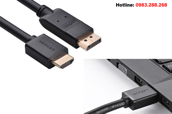 Cáp Displayport to HDMI 2M chính hãng Ugreen 10202 cao cấp