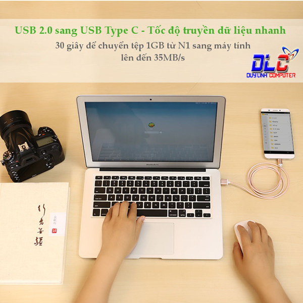 Cáp Sạc USB 2.0 To Type C 1M Ugreen 20812 Cao Cấp