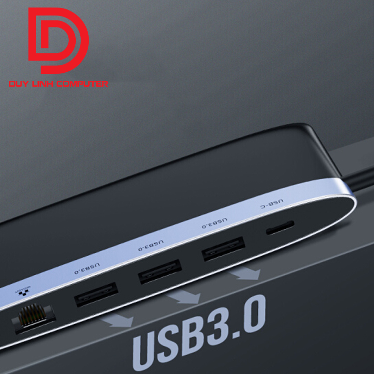 Cáp USB Type C to HDMI, Lan, USB 3.0, hỗ trợ sạc USB C Ugreen 50989 chính hãng