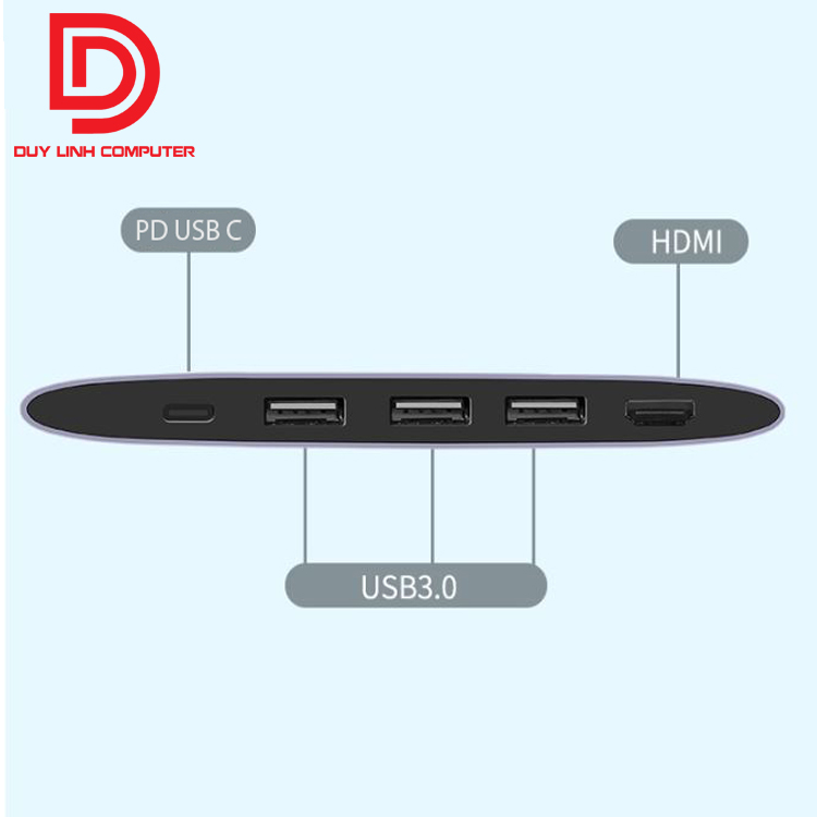 Bộ chuyển đa năng cáp USB Type C to HDMI, Hub USB 3.0 hỗ trợ sạc USB C 5 in 1 Ugreen 50990
