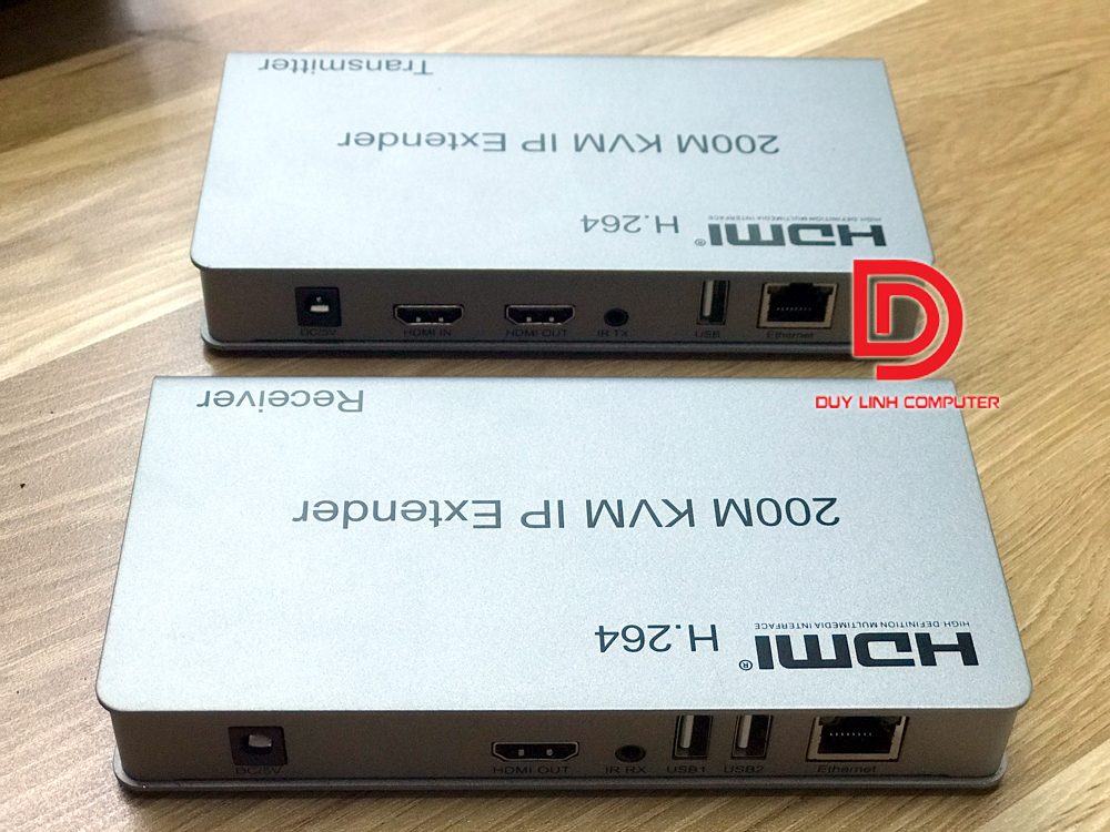 Bộ kéo dài HDMI 200m qua cáp mạng Cat5e/6 hỗ trợ USB cao cấp
