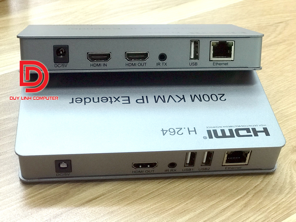 Bộ kéo dài HDMI 200m qua cáp mạng Cat5e/6 hỗ trợ USB cao cấp
