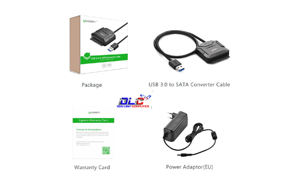 Cáp USB 3.0 To Sata Ugreen 20611 Dùng Cho HDD/SSD 2,5
