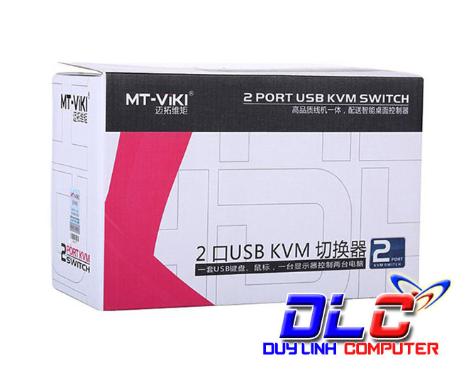 KVM Switch 2Port Auto USB. Chuyển mạch tự động 2 CPU ra 1 màn hình MT-281KL