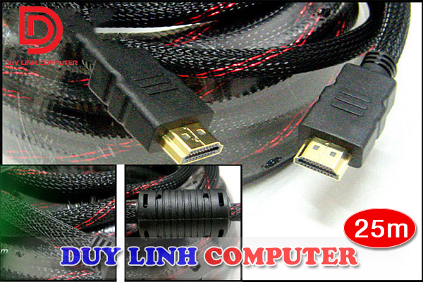 Cáp HDMI 25m bọc lưới chống nhiễu loại thường
