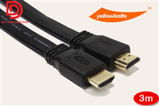 Cáp HDMI 3m YellowKnife chính hãng Loại mỏng