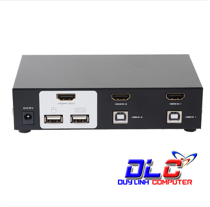 Thiết bị chuyển đổi 2 máy tính dùng 1 màn hình HDMI Auto 2 USB KVM Switch MT-2102HL