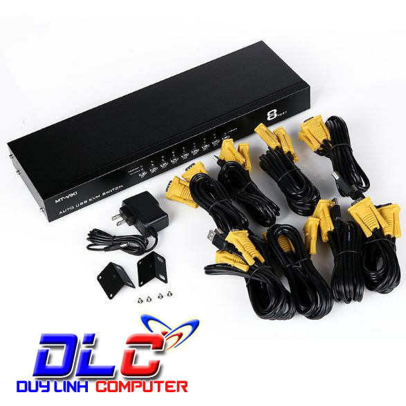Bộ chuyển mạch tự động 8 CPU dùng chung 1 màn hình - AUTO KVM SWITCH VIKI - MT-2108UL