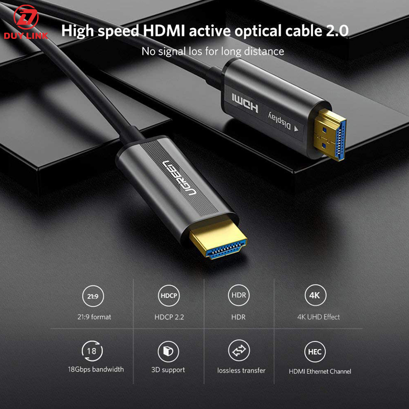 Cap HDMI 2.0 soi quang dai 2m Ugreen 50715 1