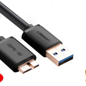 Cáp chuyển đổi USB 3.0 sang Micro B dài 1 m chính hãng Ugreen 10841.