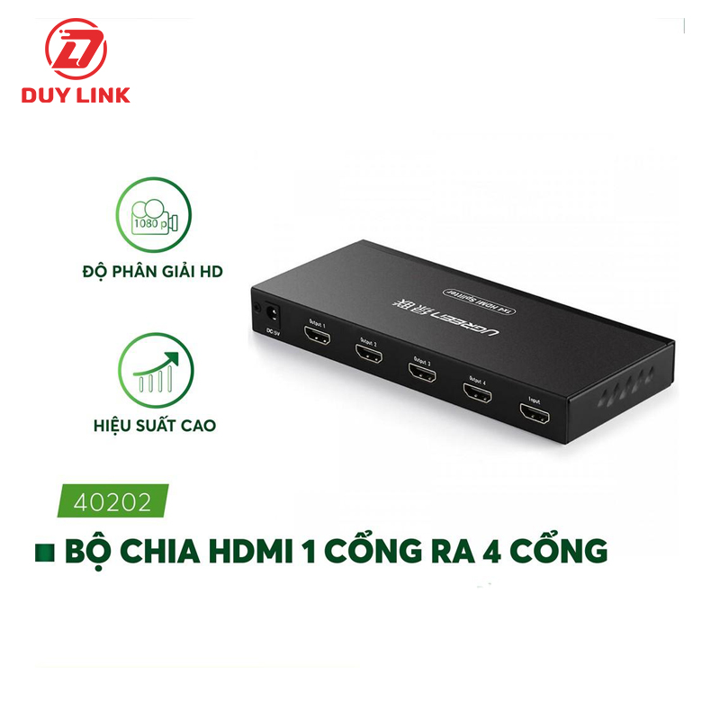 Bo chia HDMI 1 ra 4 chinh hang Ugreen UG 40202 1