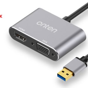 Cáp chuyển đổi USB 3.0 to HDMI + VGA Onten OTN-5201B cao cấp