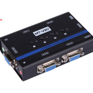 Auto USB+Audio+VGA KVM Switch 4Port. Chuyển mạch tự động 4 máy tính ra 1 màn hình MT-461KL