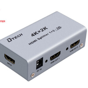 Bộ chia HDMI 1 ra 2 DTECH DT-7142 chuẩn 4K-2K hỗ trợ trình chiếu