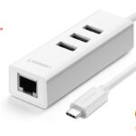 Bộ chia USB Type C sang Hub USB 2.0 3 Cổng và 1 cổng Lan Ugreen 20792