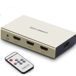 Bộ gộp HDMI 3 vào 1 ra chính hãng Ugreen 40369 hỗ trợ Optical + Audio có điều khiển