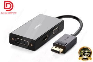 Cáp chuyển Displayport to VGA + HDMI + DVI hỗ trợ 4k 2k chính hãng Ugreen 20420