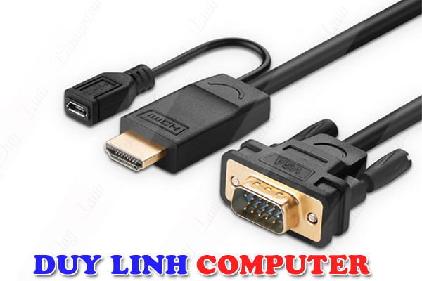 Cáp chuyển đổi HDMI to VGA dài 2m hỗ trợ nguồn Ugreen UG-30450