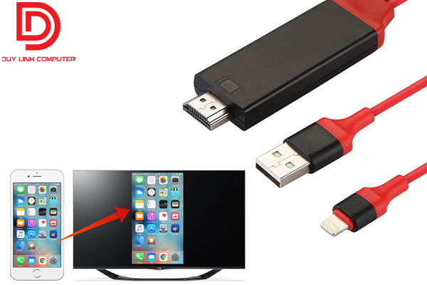 Cáp chuyển Iphone to HDMI dài 2m giá rẻ (Cắm là sử dụng ) - Chuyên cáp hdmi,bộ chuyển đổi hdmi,vga,hdmi to vga ,cáp Displayport